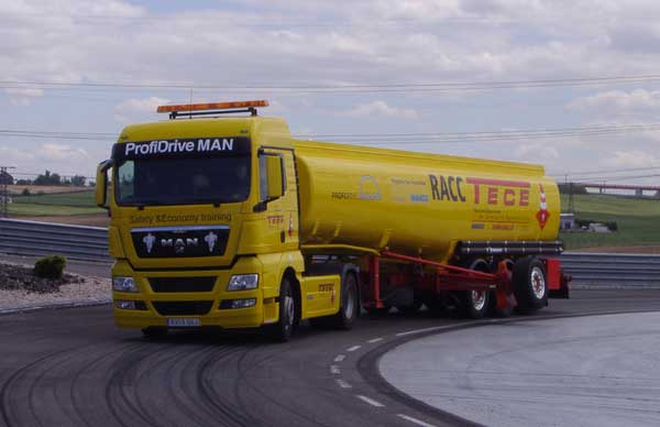 A Man truck, during the presentation of security systems