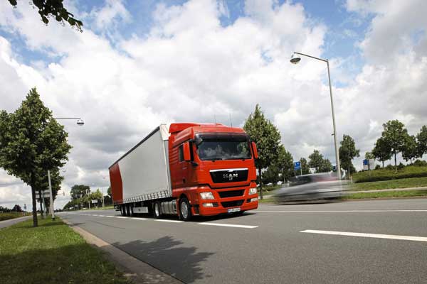 One of the trucks of MAN industrial vehicles