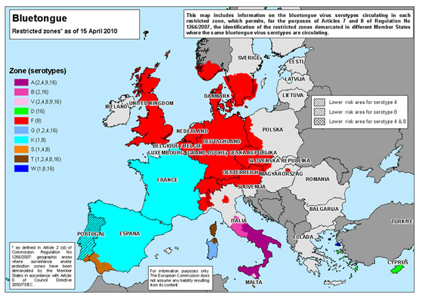 Mapa actualizado con las zonas de restriccin en la UE. Fuente: UE