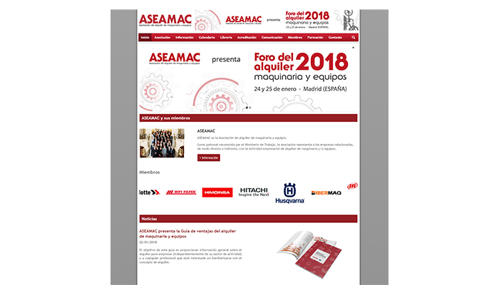 Nueva pgina web de Aseamac