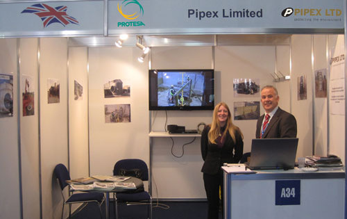 Booth of Protesa in Wod-Kan 2010, Hall attended the hand of Pipex Limited