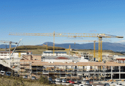 Crcel de Pamplona en plena construccin