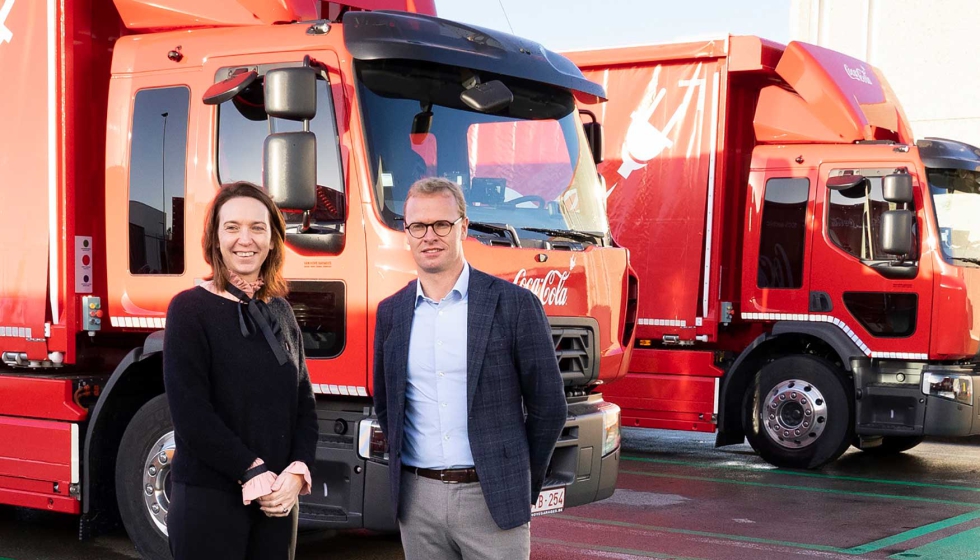 An Vermeulen, VP & country director de Coca-Cola Europacific Partners para Blgica y Luxemburgo, junto a Siegfried Van Brabandt...