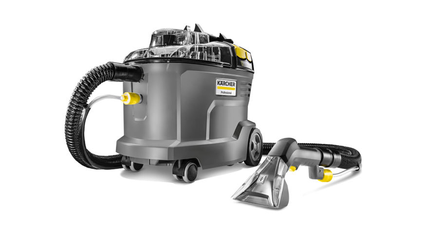 Krcher ofrece equipos de limpieza en profundidad como las lava-aspiradoras Puzzi