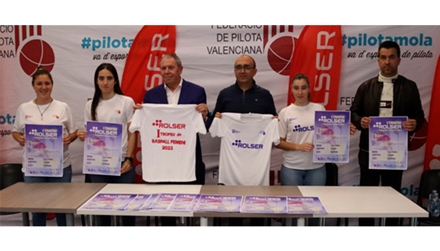 Presentacin del torneo con Joan Server, Vicent Molines, Daniel Ribera y tres de las jugadoras participantes