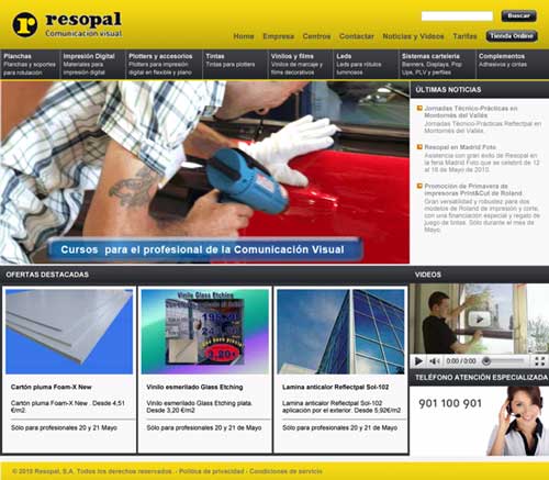 La nueva pgina web de Resopal