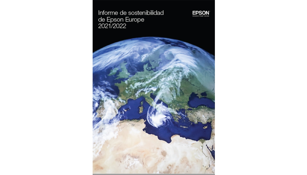 Portada del Informe de Sostenibilidad 2021/22 de Epson