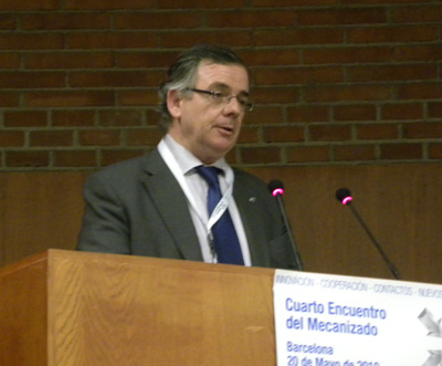 Francisco Javier Salorio, durante su intrevencin en la cuarta edicin de los Encuentros del Mecanizado