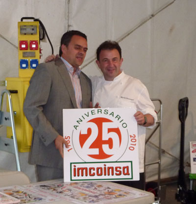 El prestigioso cocinero Martn Berasategui visit el stand de Imcoinsa, en pleno ao de celebracin de su 25 aniversario...