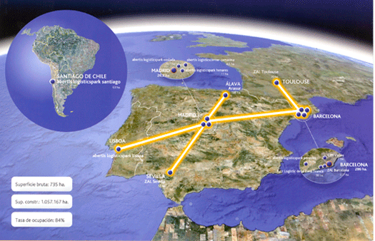 La estrategia empresarial de Abertis Logstica se basa en la creacin de una red de parques logsticos ubicados estratgicamente en nodos de ruptura...