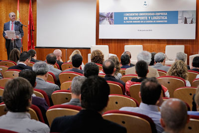 Gonzalo Sanz, presidente de Lgica, en un momento de la mesa de debate