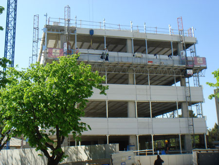 Aspecto de las obras del nuevo edificio de la UPC