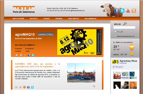 Nueva web de Feria de Salamanca (Ifesa)