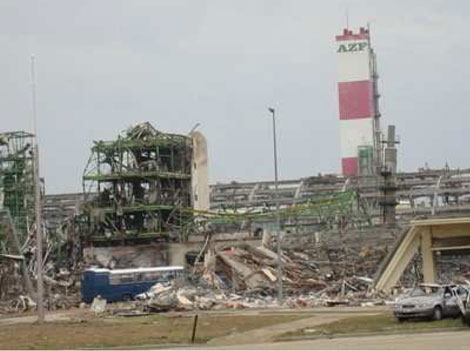 The chemical plant of AZF in Toulouse was completely destroyed