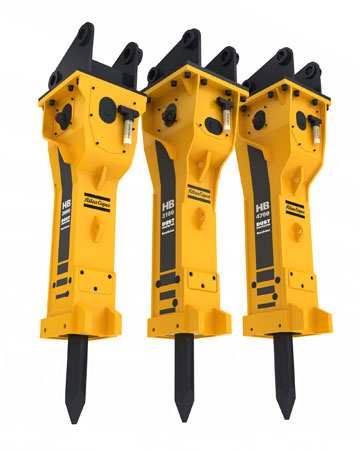 Hydraulic hammers Atlas Copco, HB 2200, 3100 HB and HB 4700 models