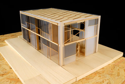 Model of the sustainable building designed in the UPC