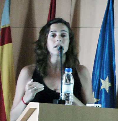 In the image, Patricia Chueca, of the Agroalimed Foundation, during his presentation on energy crops in the Valencian Community...