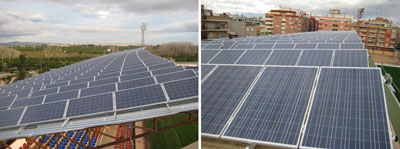 La primera fase del conjunto supone m�s de 7.000 m2 repartidos en 5 cubiertas municipales en un radio de menos de 1 km