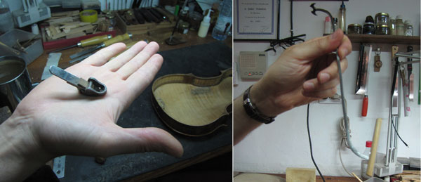 Brush for violins and almero, two specific tools of the trade of luthier