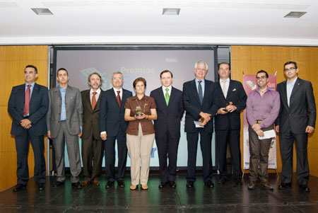 Foto de grupo durante la entrega de premios