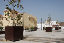 Corten steel planters installed in Berja (Almera)