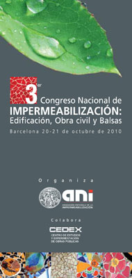 Cartel oficial del tercer Congreso Nacional de Impermeabilizacin
