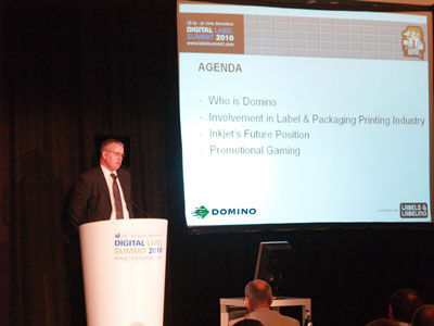 Philip Easton, director de Digital Printing Solutions de Domino, durante su alocucin