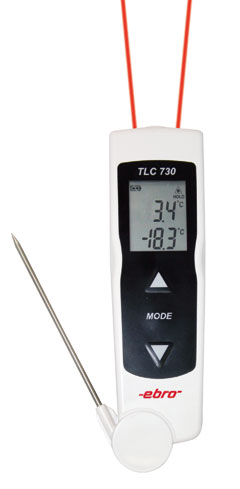 El nuevo termmetro Dual TLC730 con apuntador de lser ofrece dos posibilidades de medicin con sonda de penetracin o mediante infrarrojos sin...