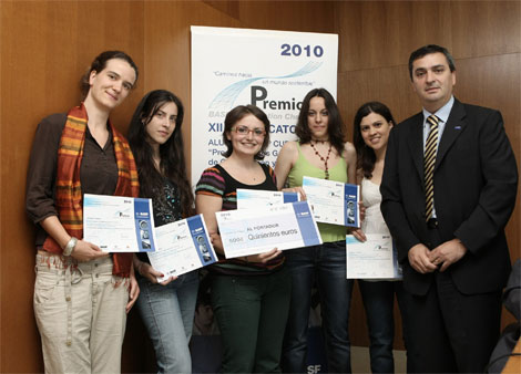 Eduardo Brandao along with the winners of the awards BASF Construction Chemicals in the school technical Superior in engineering of roads...