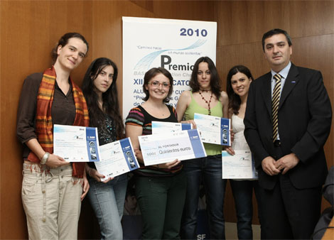 Eduardo Brandao junto a los galardonados de los Premios BASF Construction Chemicals en la Escuela Tcnica Superior de Ingeniera de Caminos...