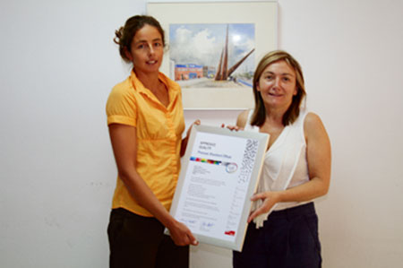 A la izquierda, Amaya Gmez (Procograf), junto a Carmen lvarez