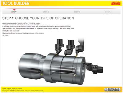 With just a few clicks, visitors can select a combination of tools tailored to their needs on the www.tool-builder.com site...