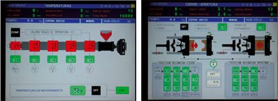(izquierda) MENÚ DE PROGRAMACIÓIN DE LOS VALORES DE TEMPERATURA Control por P.I.D + proporcional para cada zona... (izquierda) MENÚ DE PROGRAMACIÓIN DE LOS VALORES DE TEMPERATURA Control por P.I.D + proporcional para cada zona...
