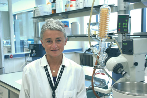 Susana Etxebarria in the laboratories of Azti-Tecnalia