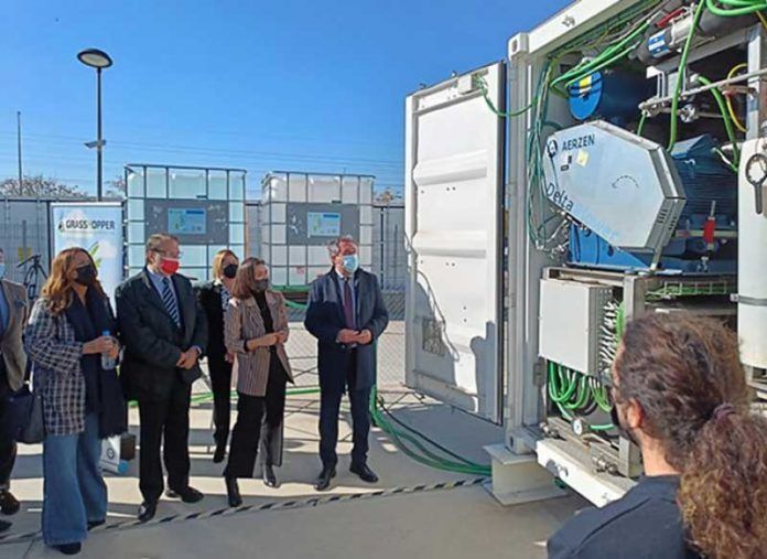 La tecnologa Delta Blower de Aerzen presente en la planta piloto de produccin de energa mediante pila de combustible del proyecto Grasshopper de...