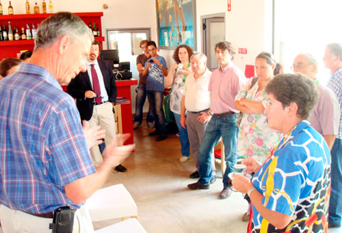 Visita de la prensa durante el IHC a la Fundacin Odemira