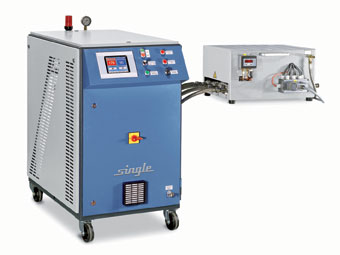 Temperature control system alternates Single STWS, with station - mold temperature control valve (photo: SingleTemperiertechnik GmbH)...