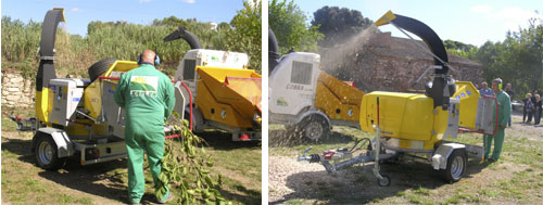 The images show the Tnnissen Shredder in action, during the demonstration on 4 October