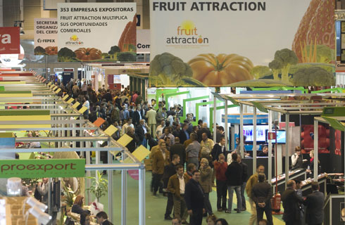 Fruit Attraction reuni en su primera edicin a a 353 expositores y 8.480 visitantes profesionales. Foto: Santiago Burgos...