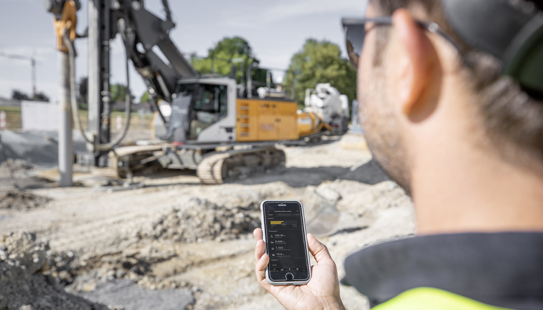 Visin general de las obras y las mquinas en todo momento