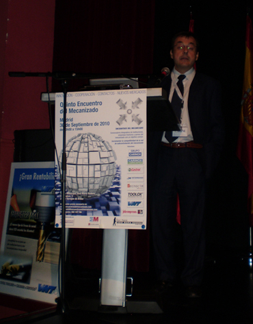 Jos Antonio Gmez Vadillo, director general del Grupo Vadillo Asesores, durante su intevencin en los Encuentros del Mecanizado 2010...