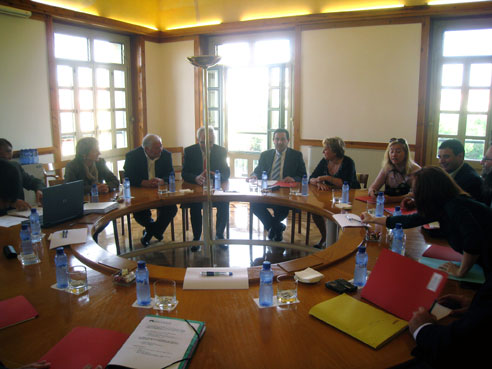 Reunin del Comit Ejecutivo del Consorcio del Tnel de Bielsa, el pasado 9 de octubre