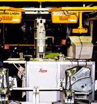 Leica Laser Tracker used in the Assembly process of the tools, in a car production line