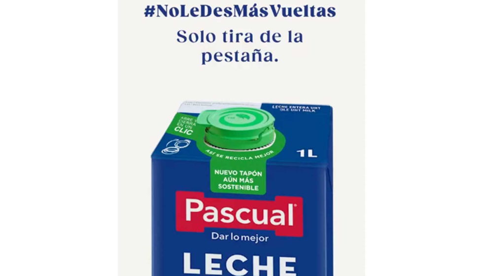 Inicialmente el nuevo tapn se implementar en los envases de la gama clsica de Pascual, que incluye la leche entera, semidesnatada y desnatada...
