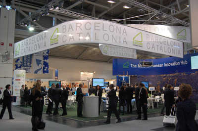Imagen del stand del Barcelona Economic Triangle en la feria alemana de ExpoReal 2010