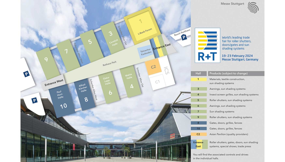 R+T ocupar todo el recinto ferial de Messe Stuttgart