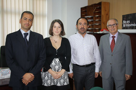 De izquierda a derecha, el director general de Aimplas, Jos Antonio Costala, la secretaria general de Avep, Cristina Monge...