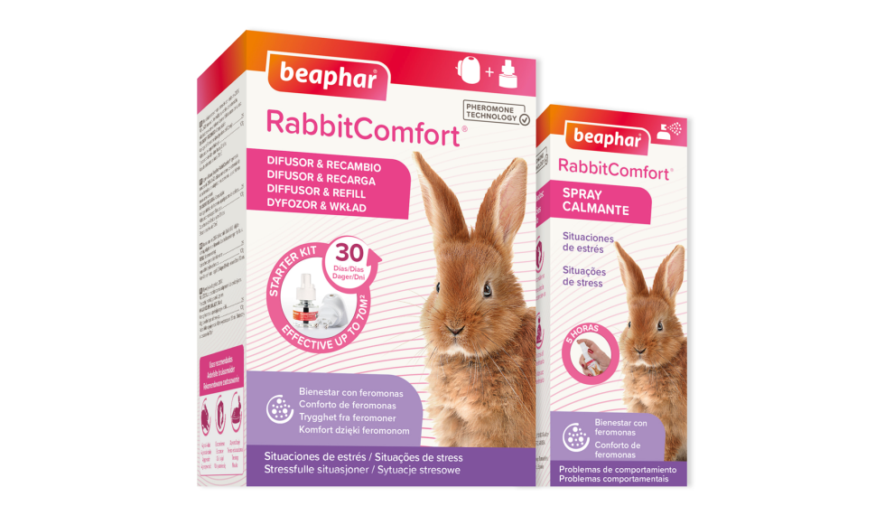 Beaphar RabbitComfort ayuda a los conejos a sentirse seguros y relajados