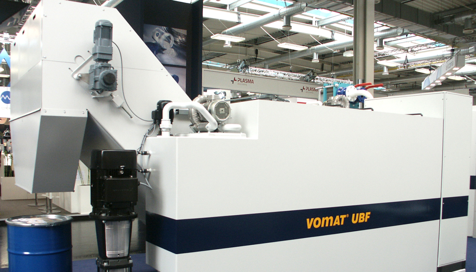 El filtro de banda de vac�o UBF de Vomat es ideal para el filtrado de aceites y emulsiones, as� como de medios hidrosolubles contaminados con acero...