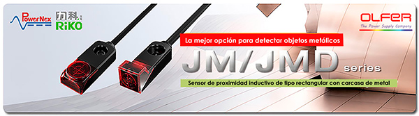 Sensor de proximidad inductivo de tipo rectangular con carcasa metálica: Series JM/JMD